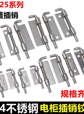 CL225弹簧插销304不锈钢 配电柜箱上下门轴可拆左右焊接铰链