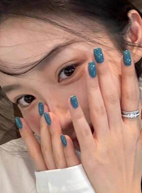 松石绿色指甲油胶2026年新款百搭流行蓝色温柔显白美甲专用光疗胶