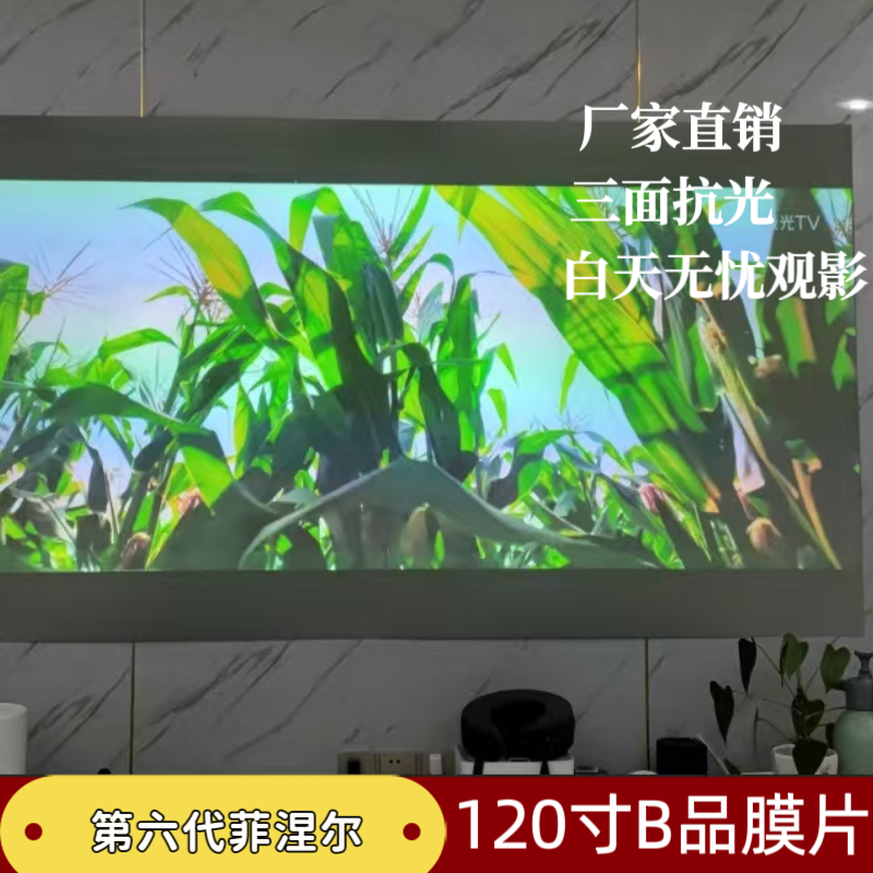 110/120寸菲涅尔B品膜片 中长焦 超短焦 激光电视投影幕布 裸膜 需自粘 免打孔 高清抗光幕布