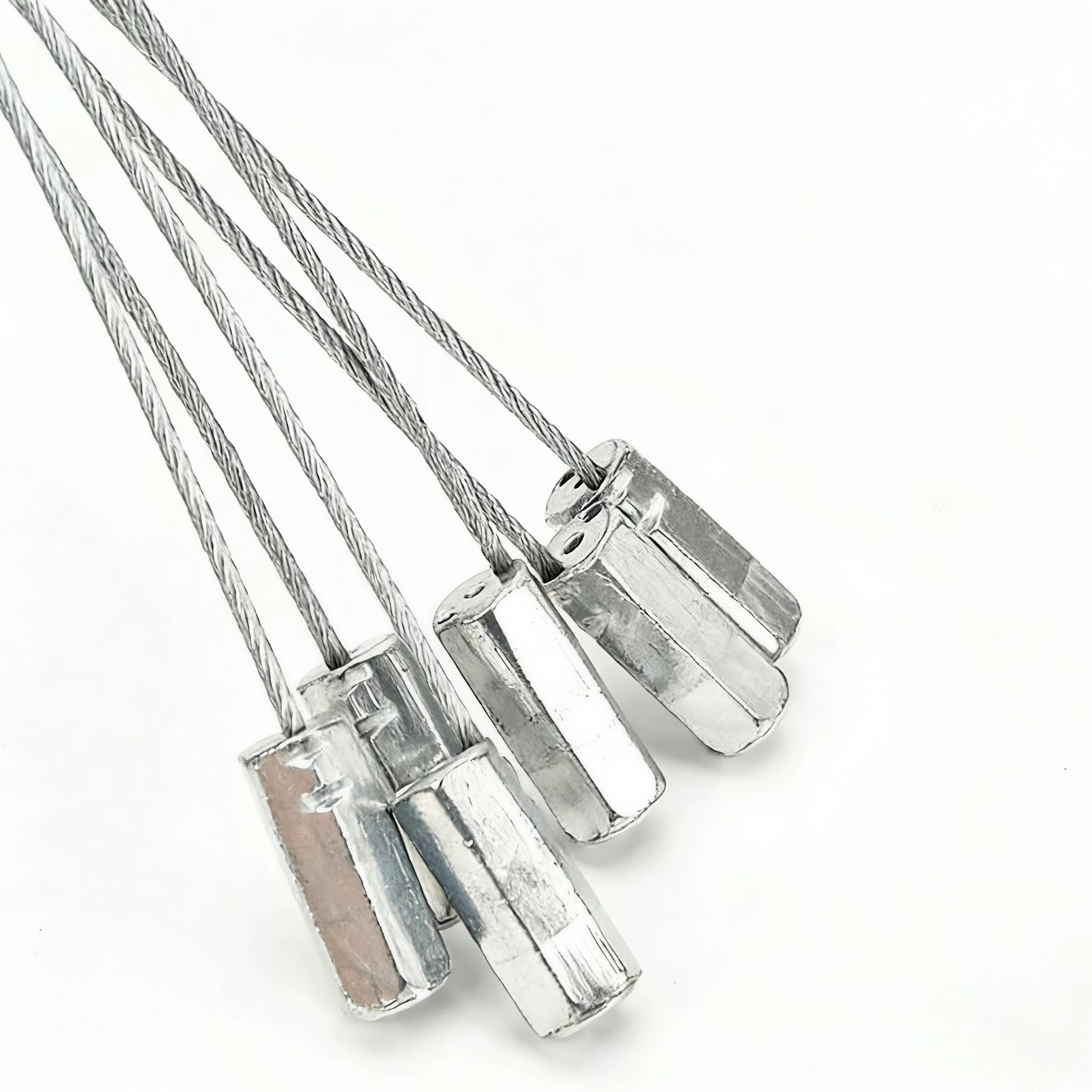 金属钢丝封条镀锌钢原色锁芯一次性耐高温钢丝锁钢丝六角锁铅封