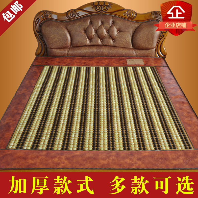 正品玉石韩国锗石麦饭石托玛琳远红外线加热双温双控双人加厚床垫