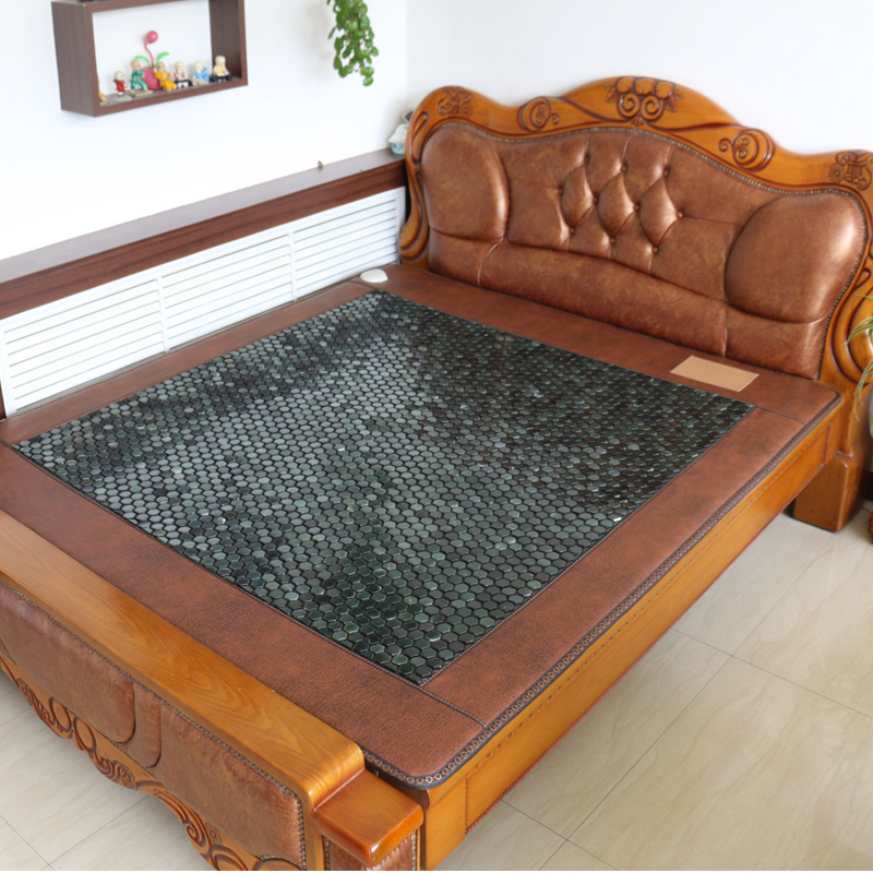 正品玉石新和田墨玉生活床冬夏两用防螨单双人电加热保暖床垫