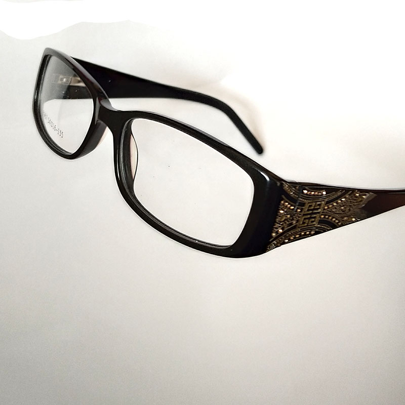 时尚高度数黑色板材近视镜架