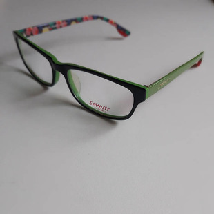 外黑内绿色眼镜框男女配镜片近视镜老花镜平光镜沙文黑框眼镜架55