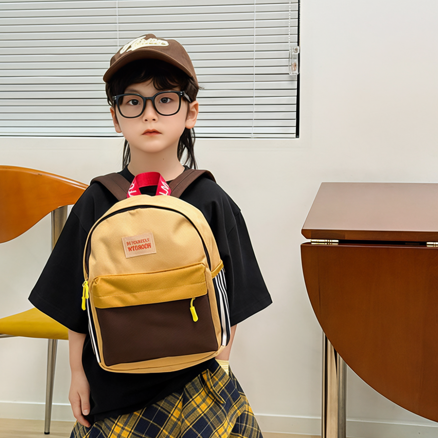 幼儿园小学生书包时尚条纹洋气撞色男女童双肩包2025新款儿童轻便