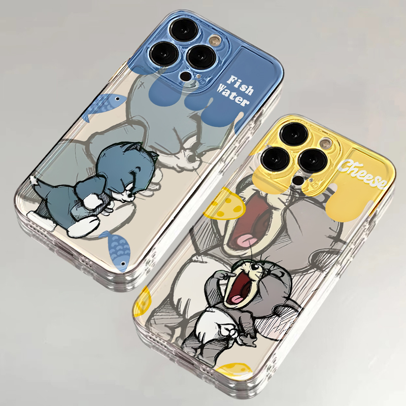 猫和老鼠适用苹果15promax手机壳iphone12/11卡通mate60透明红米note13防摔小米14华为pura70荣耀软壳vivoppo