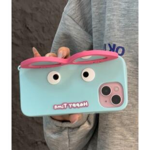 创意 16可爱保护套15promax全包防摔13promax时尚 趣味硅胶眼睛适用苹果16promax手机壳iphone14pro新款 13个性