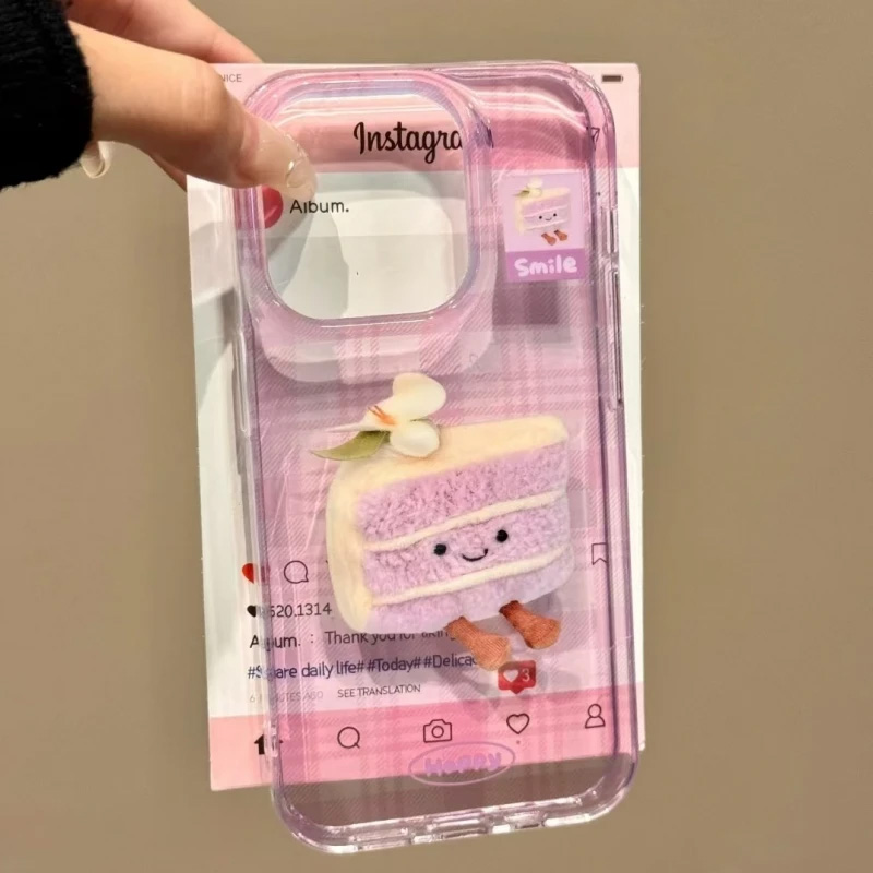 芋泥蛋糕适用苹果16promax手机壳iphone15新款mate60透明14红米note13防摔k70小米华为pura70软壳vivoppo荣耀