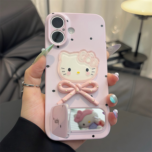 蝴蝶结凯蒂猫适用iphone17promax手机壳苹果16新款15华为p70卡通13小米14全包oppo红米k80硬壳12荣耀vivox200