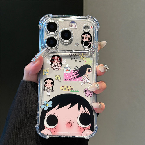 涂鸦卡通小玉适用iPhone17promax手机壳15苹果16pro华为mate80小米17荣耀500卡通VIVOx300防摔OPPO红米note14