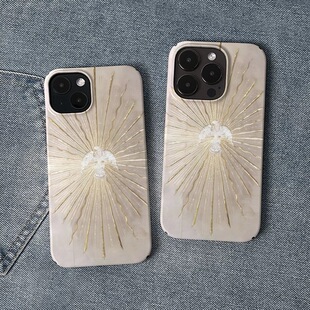 ins风鸟图腾适用iPhone16promax手机壳15新款14卡通13大孔菲林12Pro全包硬壳11promax创意14pro男女款17艺术