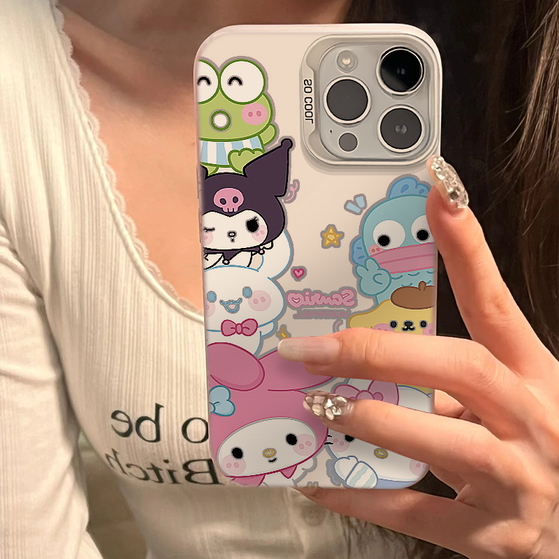 可爱少女心金属独立按键手机壳