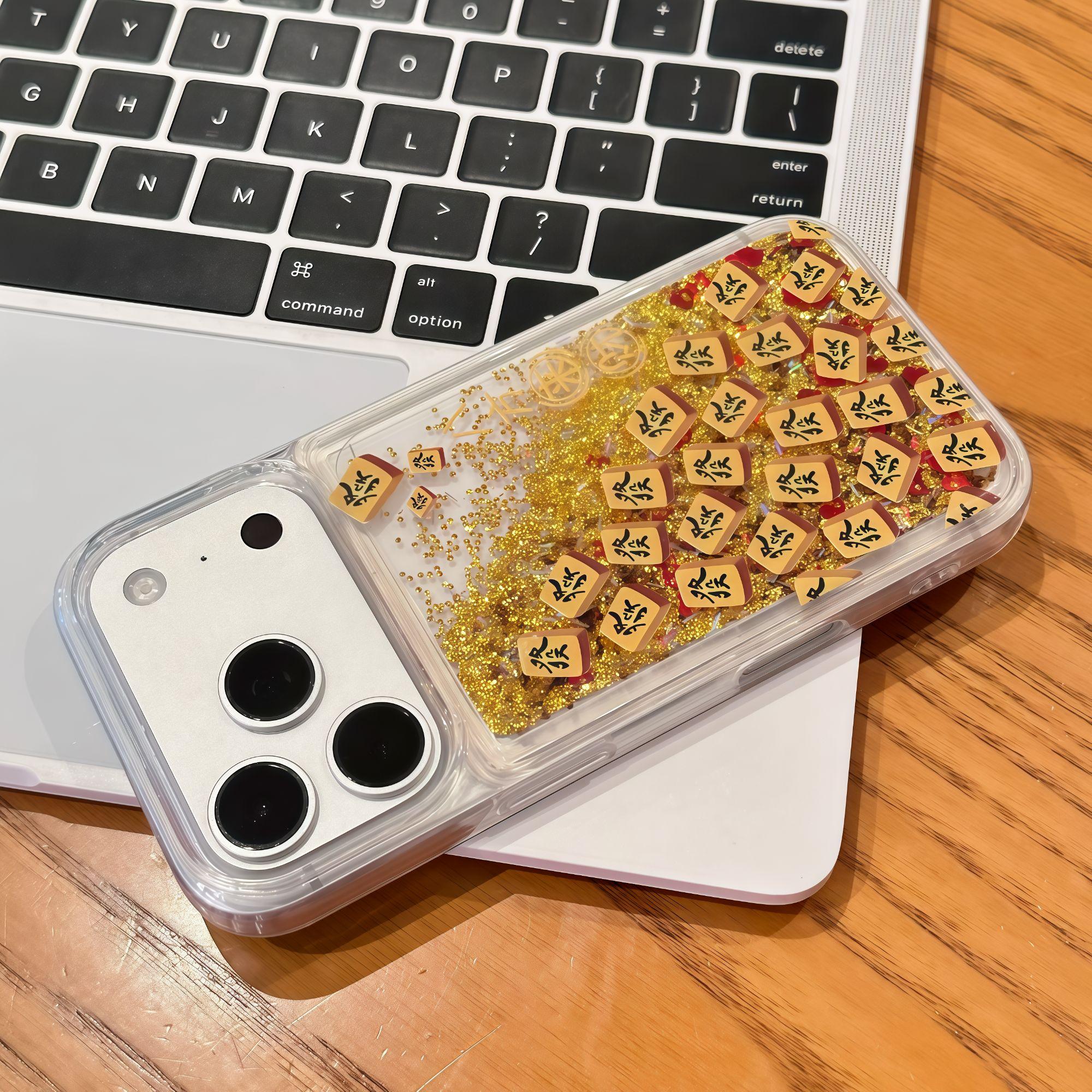 金色流沙發适用苹果17promax手机壳iPhone16新款13红米note14华为p70创意oppo小米15高级感vivo荣耀300时尚女