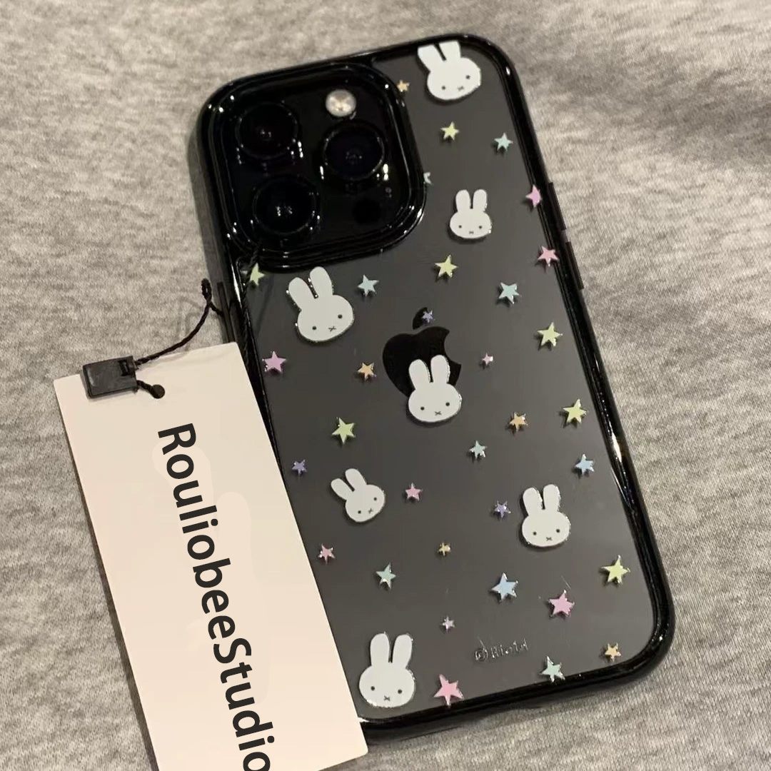 炫彩星星适用苹果16promax手机壳iphone14pro新款13卡通12日韩可爱11保护套15promax全包防摔15plus透明潮壳