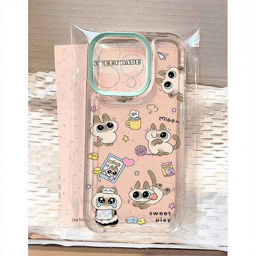 可爱卡通趣味小猫手机壳少女心
