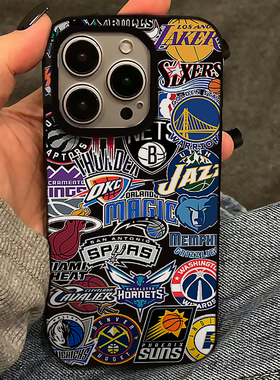 球队标签适用iPhone16pro手机壳13苹果15promax潮酷12男11华为mate60新款p70个性vivo小米14红米k70荣耀oppo