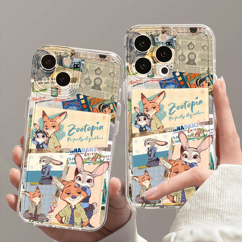 可爱卡通全包超薄插画手机壳防摔