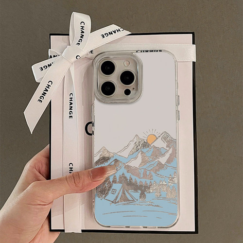 高级感创意渐变日出手机壳防摔