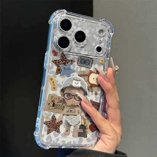 豹纹嘎子姐适用iPhone17promax手机壳15苹果16pro华为mate80小米17荣耀500抽象VIVOx300防摔OPPO红米note14酷