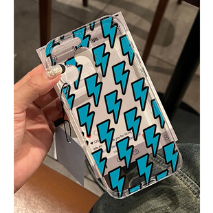 mate60透明14红米note13防摔k70小米华为pura70软壳vivoppo荣耀 满屏闪电适用苹果16promax手机壳iphone15新款
