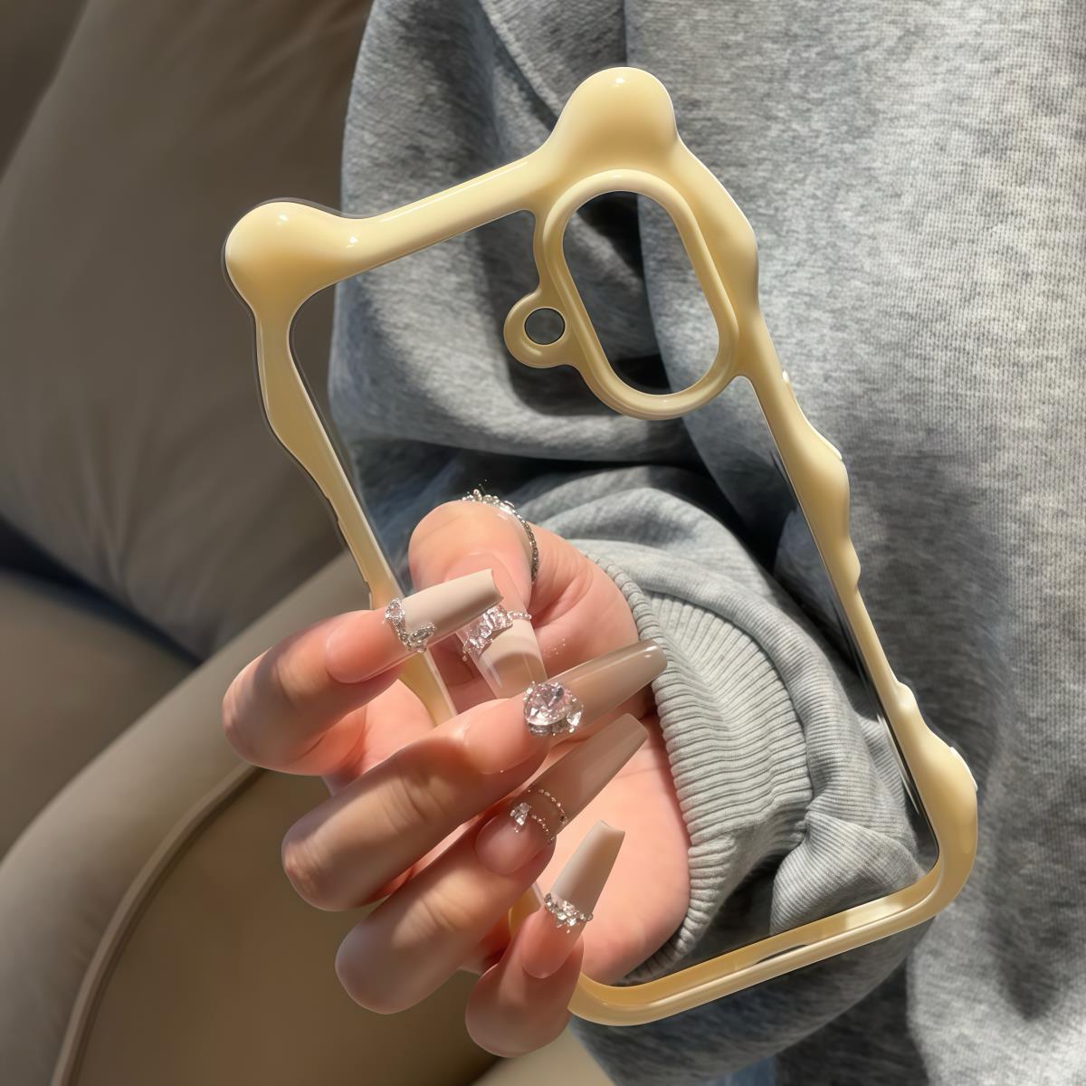 亚克力立体耳朵适用苹果16promax手机壳iphone14pro新款13透明12小可爱11保护套15promax创意p60华为mate70套