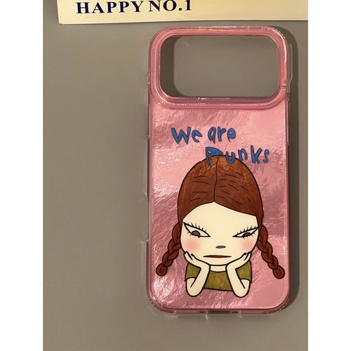 马尾奈良美智适用苹果15promax手机壳iphone16pro漩涡克17华为mate60新款p70vivo小米14红米note13荣耀80oppo