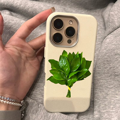 创意柚子叶适用苹果17promax手机壳新款iPhone16pro日韩15promax保护套12可爱13防摔14皮纹金属框11男女款air