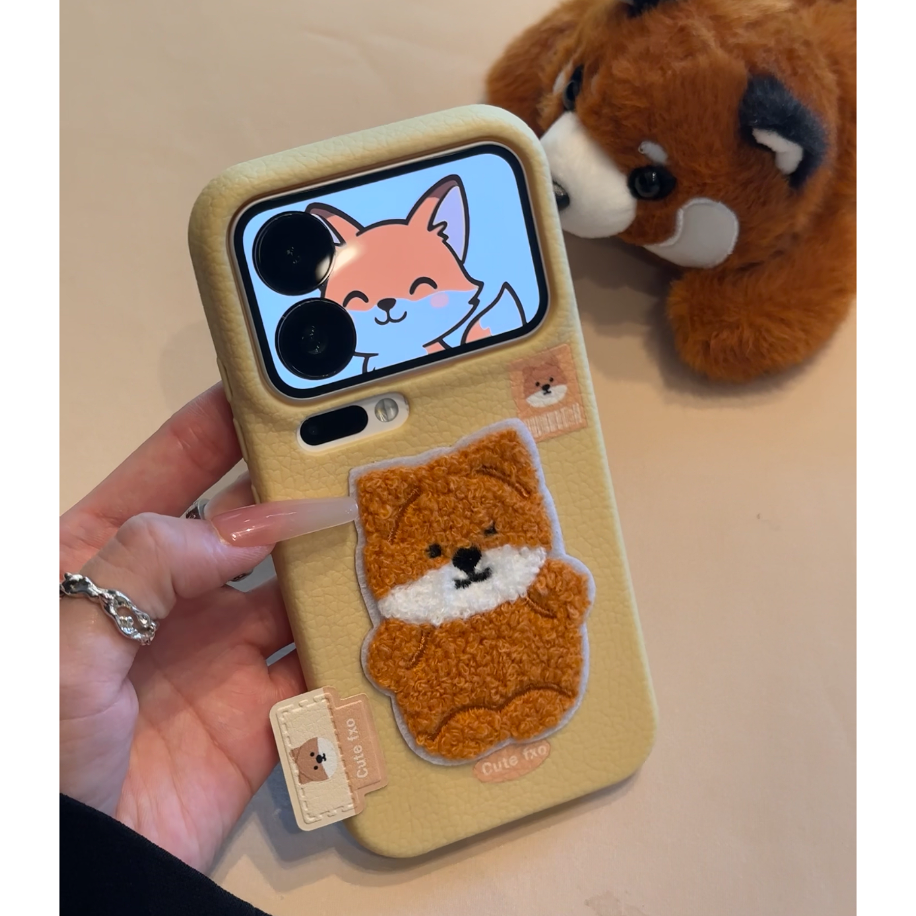 可爱柴犬适用苹果17promax手机壳新款iPhone16pro卡通15华为p70保护套13创意14小米17pro皮纹vivos20荣耀oppo