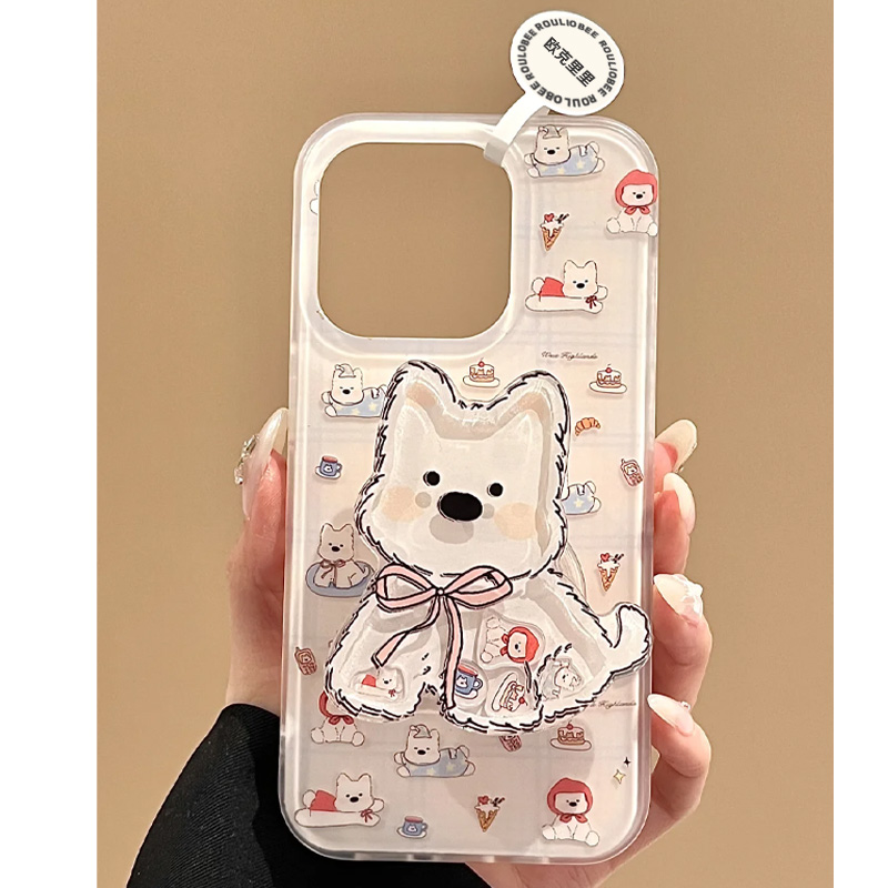 西高地摇摇乐适用iPhone16pro手机壳13苹果15promax可爱12女11华为mate60新款p70/vivo小米14红米k70荣耀oppo