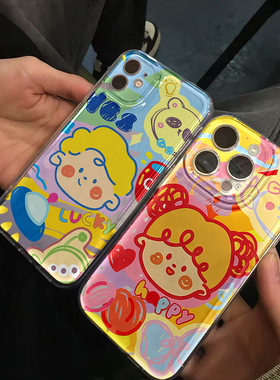 涂鸦情侣适用苹果16手机壳iPhone15promax新款13/12华为mate60红米k70卡通p70小米14软壳vivoo荣耀oppo防摔11