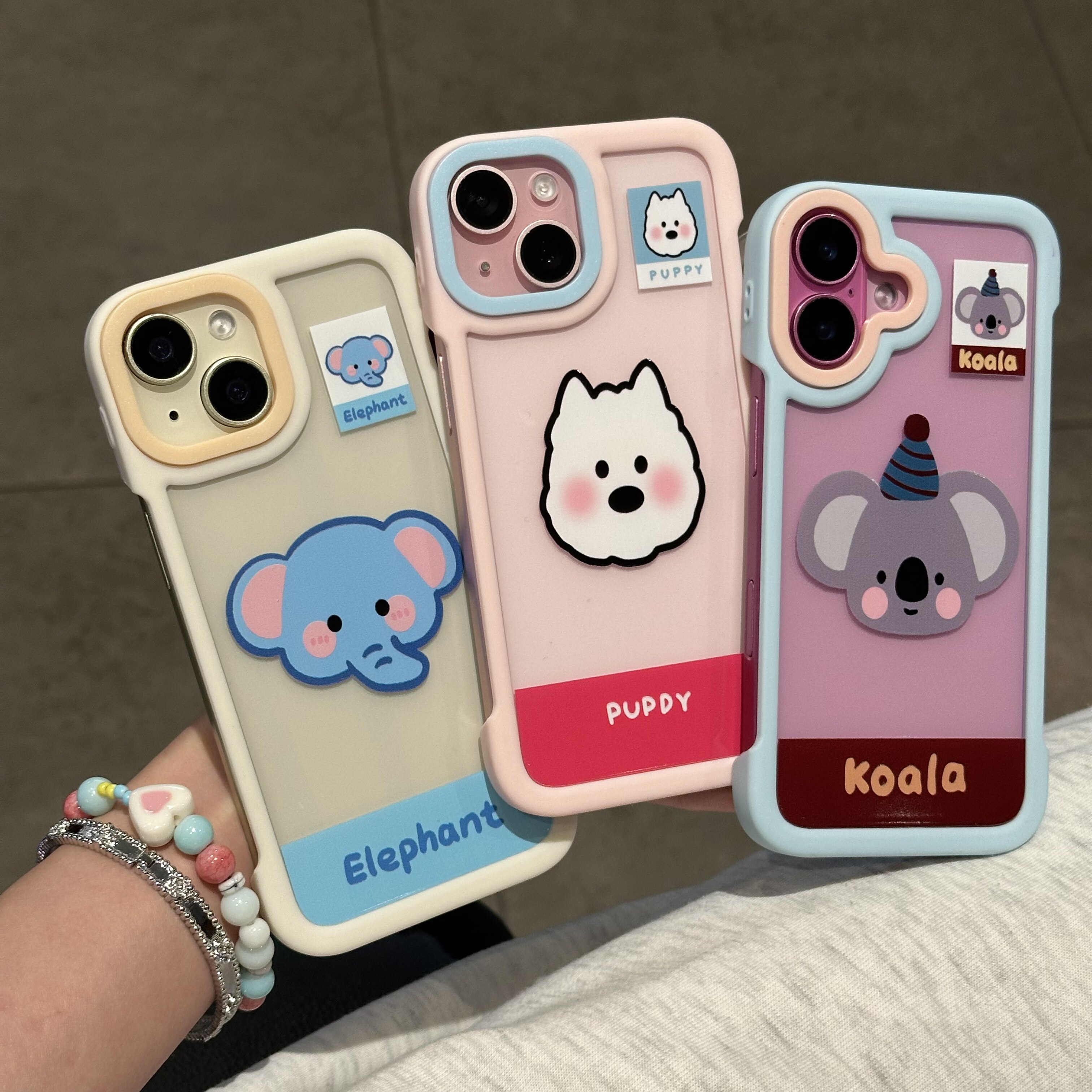 童趣动物适用苹果16promax手机壳iphone14pro新款13撞色无边框15保护套12promax华为mate70小米15可爱p70小狗