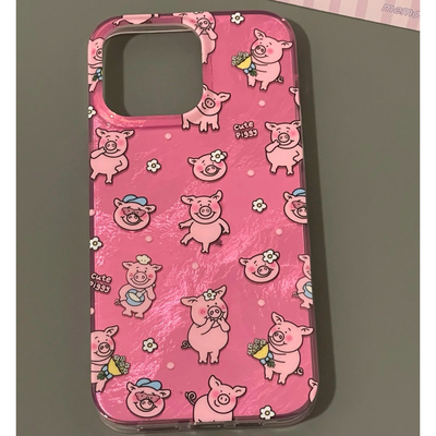 玛莎猪适用16promax手机壳iphone15pro可爱12华为mate60新款p70渐变vivo小米15红米note14荣耀oppok80漩涡壳