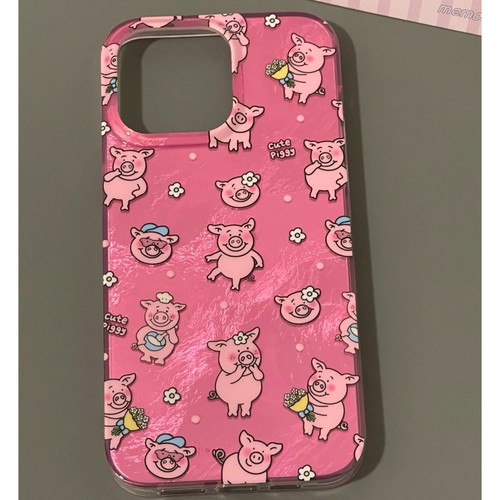 玛莎猪适用16promax手机壳iphone15pro可爱12华为mate60新款p70渐变vivo小米15红米note14荣耀oppok80漩涡壳