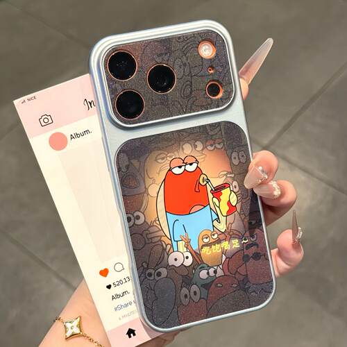 吃饱喝足适用苹果17promax手机壳iPhone16华为mate80小米17pro情侣13荣耀magic8抽象鱼OPPOreno15红米VIVOs30
