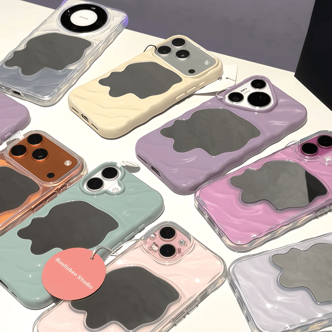 高级感波浪纹褶皱镜面苹果小众