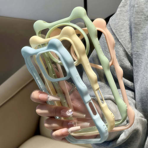 小熊耳朵适用苹果16promax手机壳iphone14pro新款13透明12小可爱11保护套15promax立体少女心p60华为mate70套