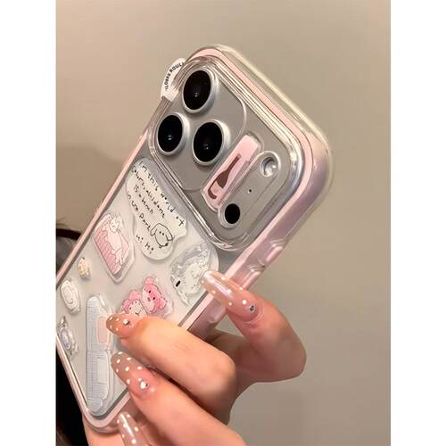 可爱diy滴胶贴纸撞色手机壳