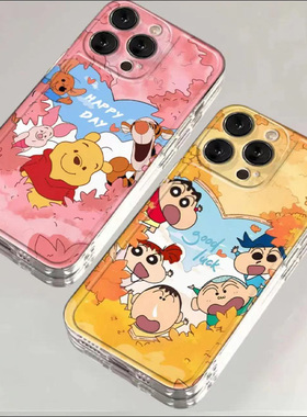 小新维尼适用苹果16promax手机壳iphone15新款mate60透明12红米note13防摔小米14华为pura70软壳vivoppo荣耀