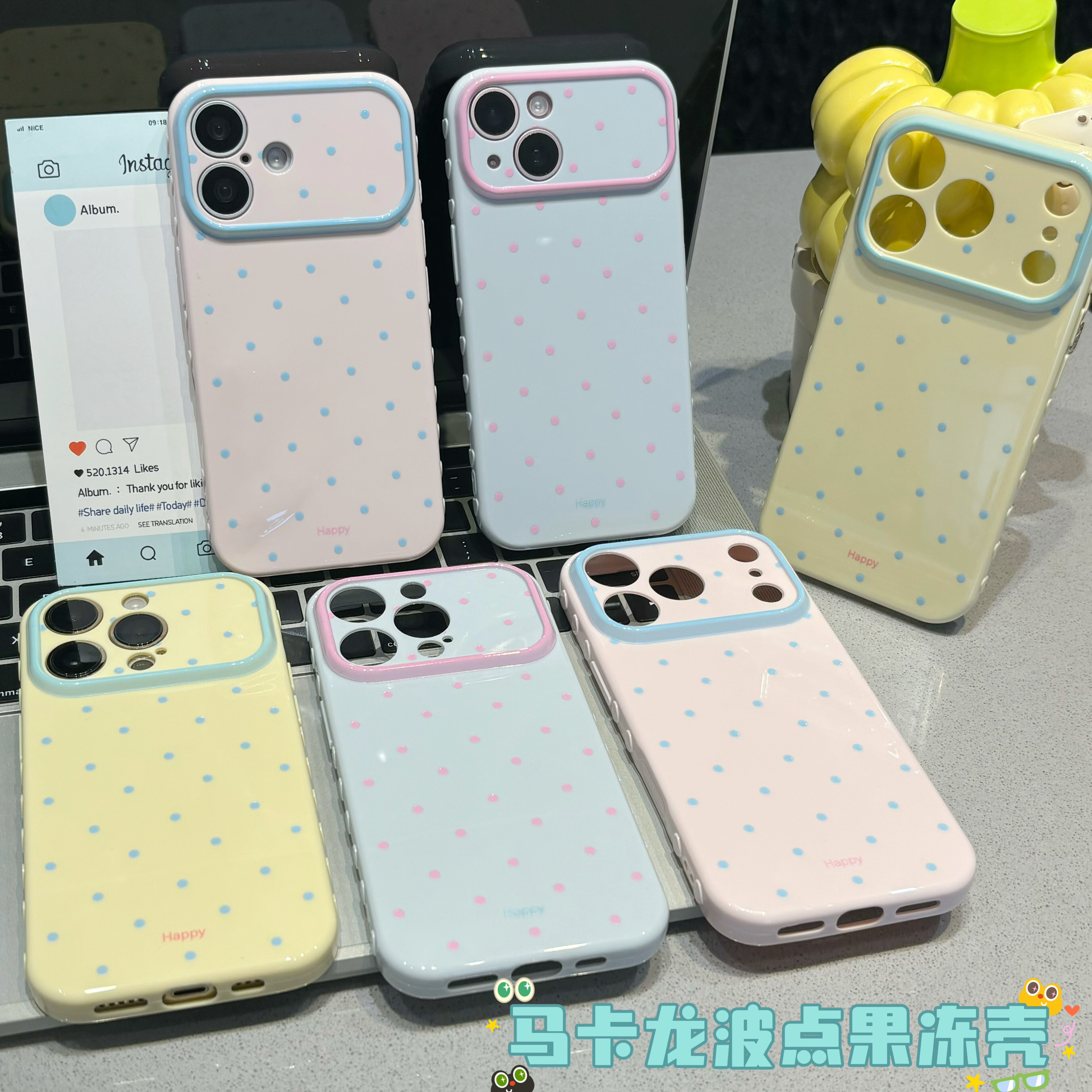 波点爱心视窗适用iPhone17promax苹果16华为p80VIVOs50小米15简约oppofindx9红米note14/13荣耀x70手机壳女男