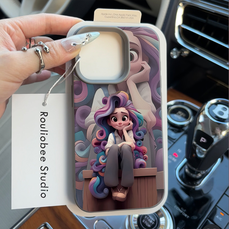 可爱卡通荔枝纹插画手机壳