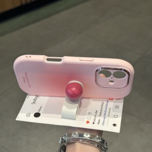 小众个性晕染粉皮套手机壳