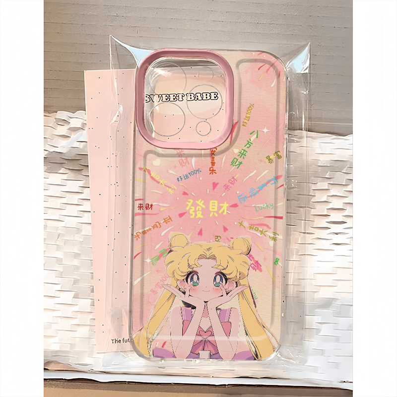 美少女战士适用苹果16promax手机壳iphone15新款mate60透明14红米note13防摔k70小米华为pura70软vivoppo荣耀
