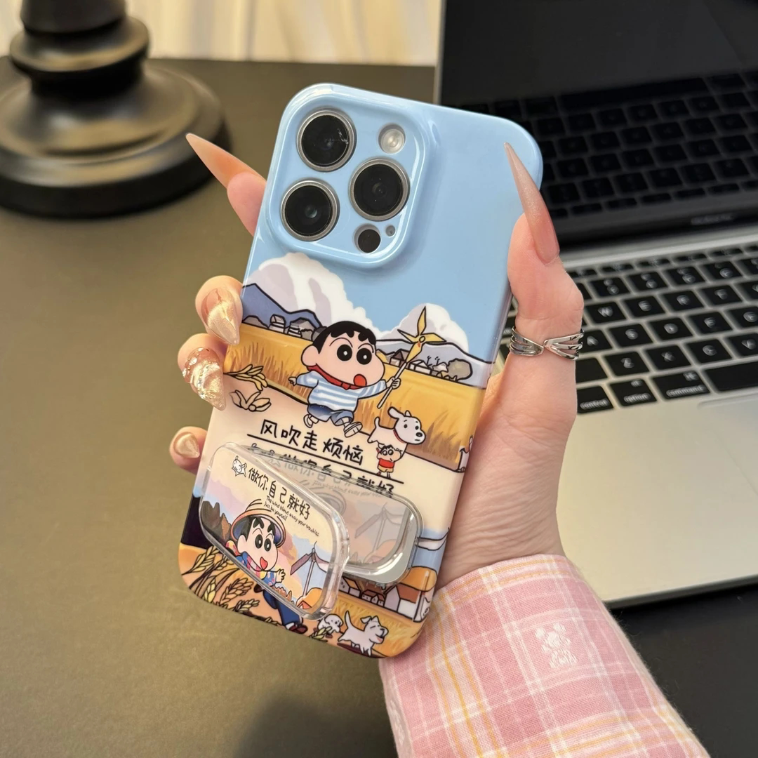 小新镜面支架适用iPhone16pro手机壳13苹果15promax可爱12女11华为mate70新款p70卡通vivo小米14红米荣耀oppo