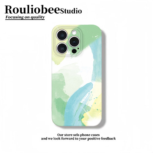 晕染涂鸦适用iPhone17promax手机壳苹果18菲林硬壳16华为p90vivos50小米17艺术opporeno15红米k90荣耀一加ace