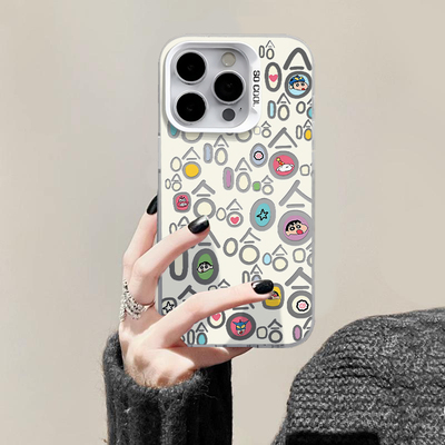 网红可爱卡通小新彩银卡通手机壳