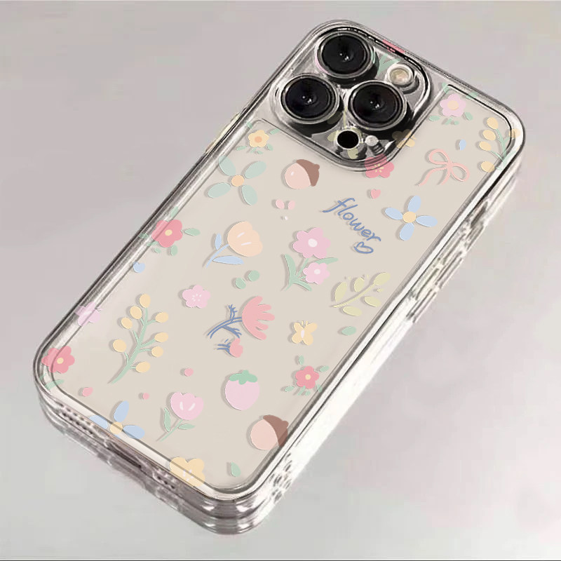 夏日碎花适用iphone16promax手机壳苹果15透明14华为mate80小众vivos30小米17防摔oppo软壳13红米k80荣耀400