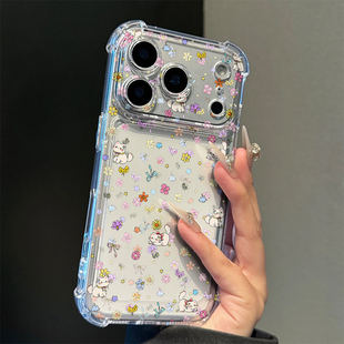春日碎花小猫适用iPhone17promax手机壳苹果16pro女13华为mate70新款 小米15荣耀300vivo四角防摔oppo红米note