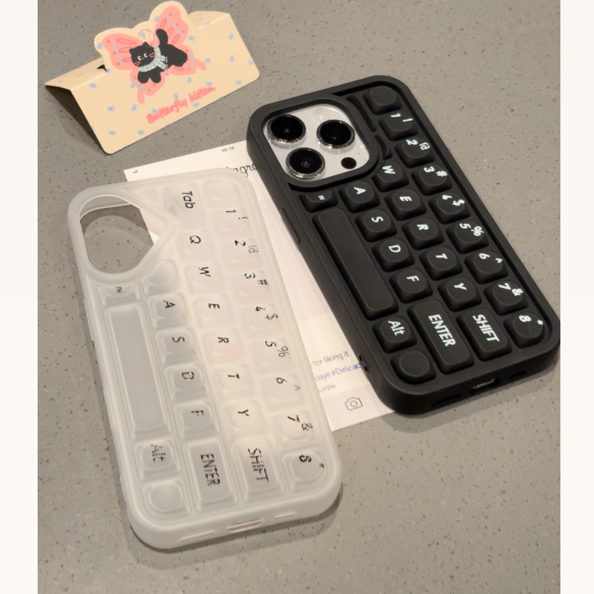 解压键盘适用苹果18promax手机壳iPhone17pro新款13创意12简约个性11保护套16promax全包防摔15plus硅胶软壳