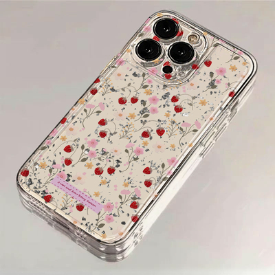 满屏春日碎花适用iphone16promax手机壳15苹果17透明13华为mate70卡通vivox200小米14防摔oppo12红米k80荣耀