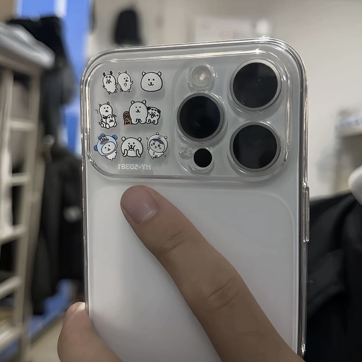 秒变17大视窗表情包熊适用苹果16promax手机壳iphone17pro新款13卡通12日韩可爱14保护套15全包防摔透明软壳